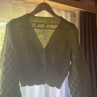 Gestrickter Bolero Grün