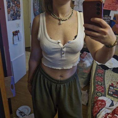 Crop top bianco
