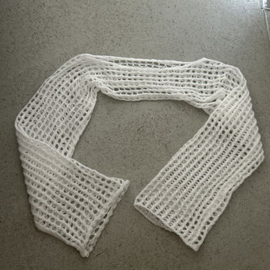 Top / manches en maille blanche