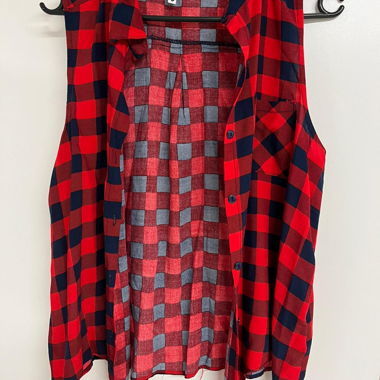 Blouse à carreaux rouge - Chicorée - Taille S