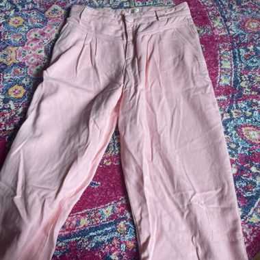 Pantalon rose taille haute