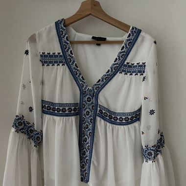 Bluse mit Stick
