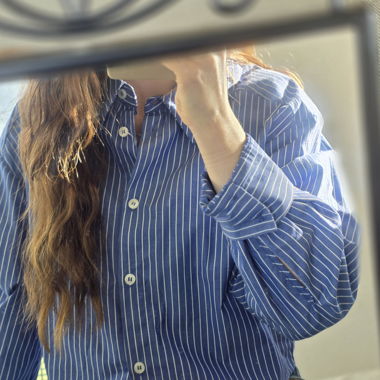 ZARA blau-weiss gestreifte Bluse