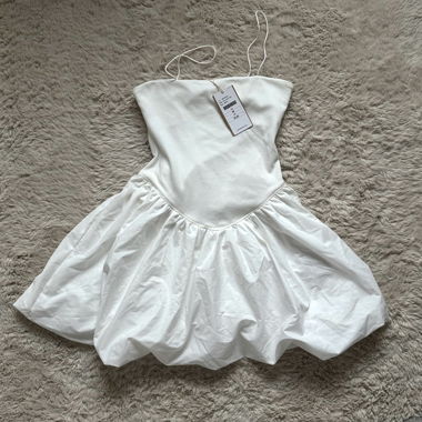 Weisses Trägerkleid von Zebra, Grösse M