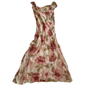 Robe fleurie caramel