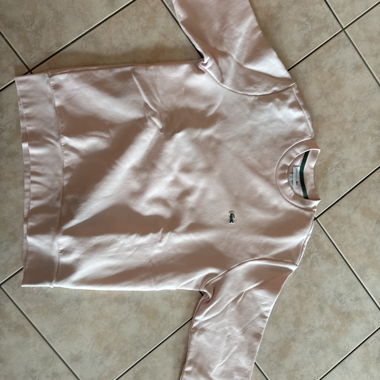 Sweatshirt aus rosafarbenem Satin