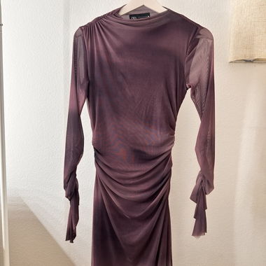 ZARA Maxi Dress Mesh Purple