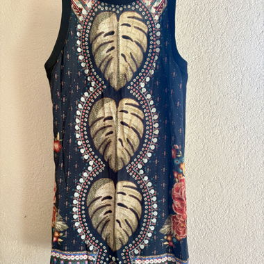 Patterned sleeveless dress
