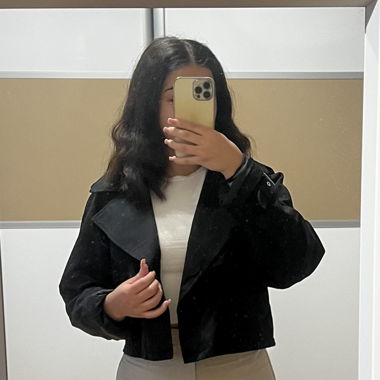 Veste courte noire Bershka 