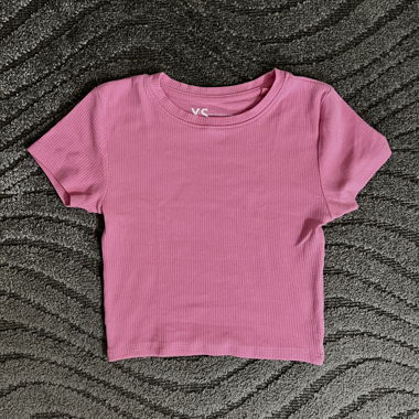 New Yorker/ FSBN sorella - Top corto a coste rosa XS