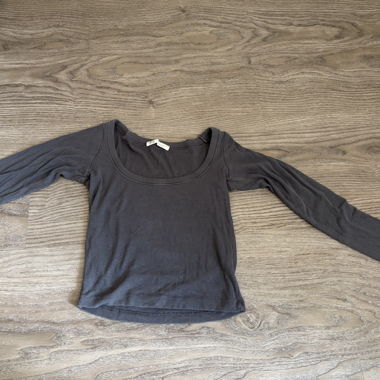 Stradivarius Langarm shirt in grau 