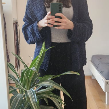 Strickjacke Blau