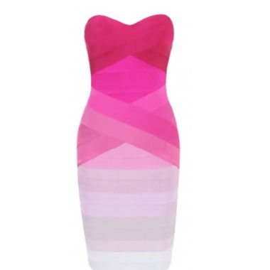 Stilvolles Bandeau Kleid in Pink