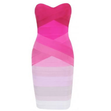 Stilvolles Bandeau Kleid in Pink