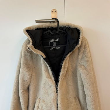 Jacke, Fell, beige 176 / S