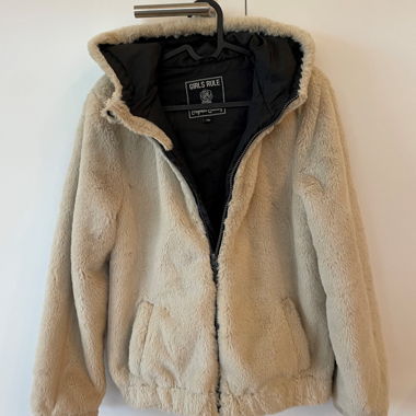 Jacke, Fell, beige 176 / S
