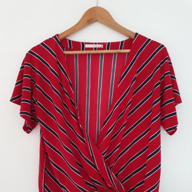 Chemisier rayé rouge Camaiëu, taille M