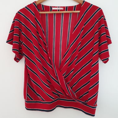 Blusa rossa a righe Camaiëu, taglia M