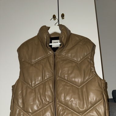Gilet in Lederoptik