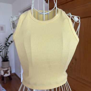Zara Yellow Rib Tank Top