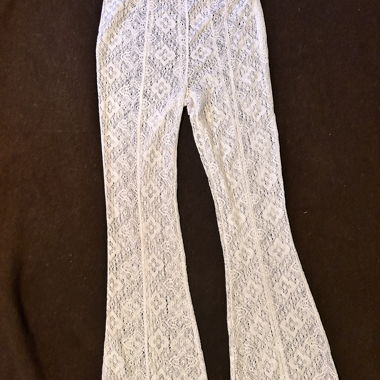 Pantaloni in pizzo all'uncinetto bianchi di Glassons tg. 10