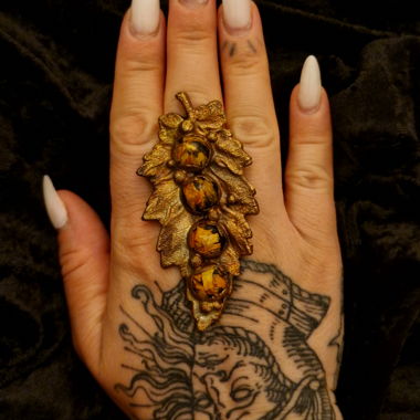 Bague feuille d'automne - Autumn leaf ring