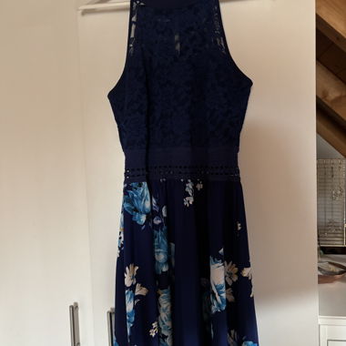 Blue floral dress
