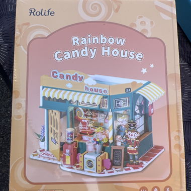 DIY miniature rainbow candy house 