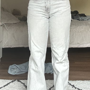 Jeans Straight-Leg grigio chiaro