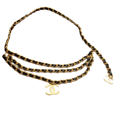 Collana Catena Nero e Oro stile Chanel