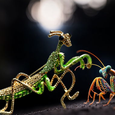 XL "Praying Mantis" Brooch