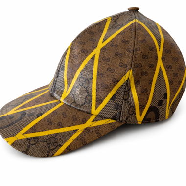 Cappellino Gucci originale GG marrone / giallo