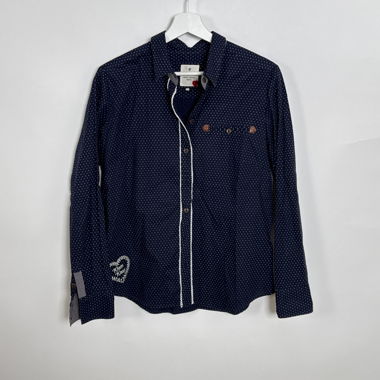 Navy patterned shirt