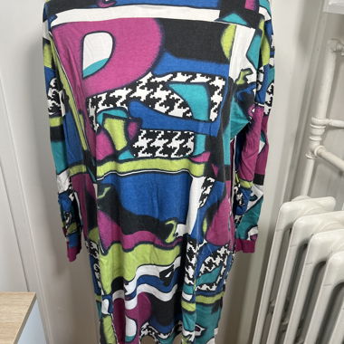 Vestito maglione lungo a maniche lunghe