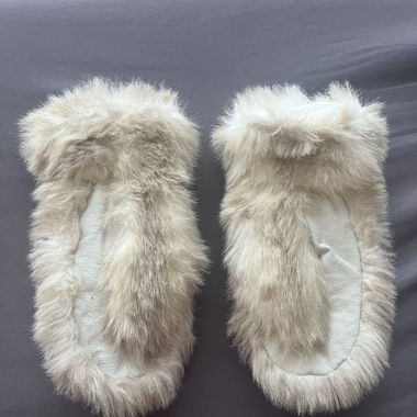 Gants en fausse fourrure en cuir