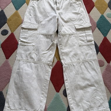 Pantaloni cargo bianchi H&M