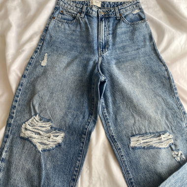 Pantaloni Mom Vita Alta