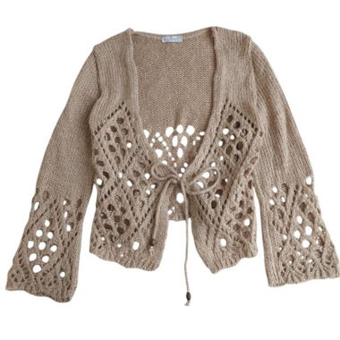 Cardigan all’uncinetto bohémien degli anni 00