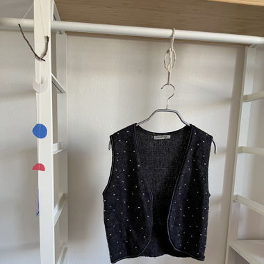 Beaded woolen vest 