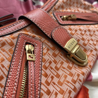 Guess crossbody bag orange-salmon