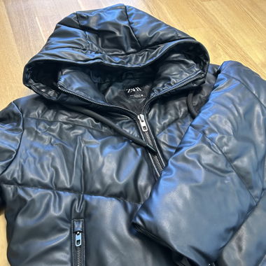 Veste cuir noir Zara, taille M 