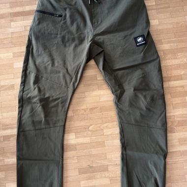 Pantaloni casual uomo Mammut oliva, taglia L/34