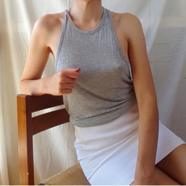 AlexanderWang grey 2000s racerback tank top