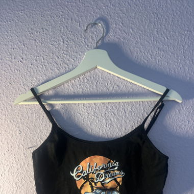black printed summer top