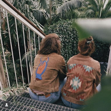 Suede Jacket Handpainted