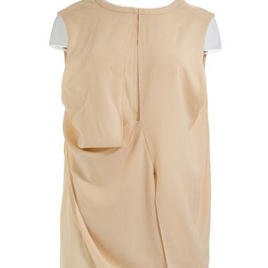 Blusa beige senza maniche