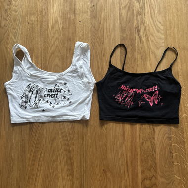 2 Crop Tops Minecraft Grunge