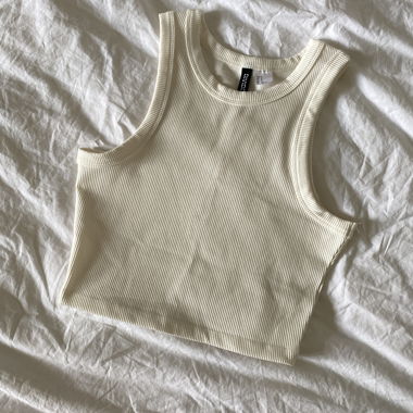 Basic white crop top