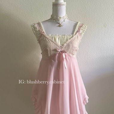 Japanese Pink Babydoll Set (size S/M)