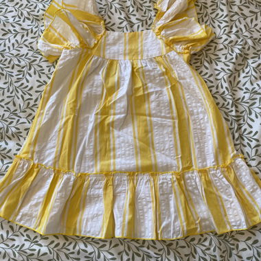 Gelb gestreiftes Kleid Kinder Marke Chocolate